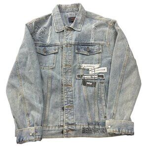 Smash NOMADS DIVISION "Do The Right Thing" Graphics Denim Jean Jacket Men's‎ M